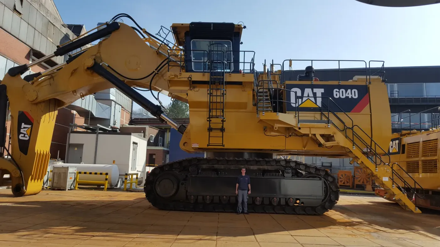 Der Mining-Bagger im Werk