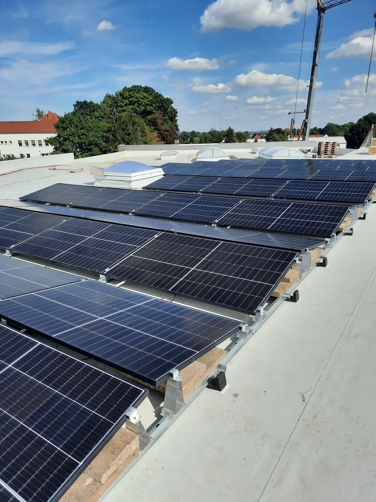 PV auf dem neuen Flachdach