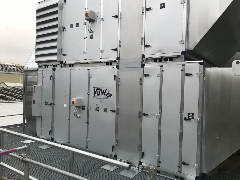 Air handling unit on the roof