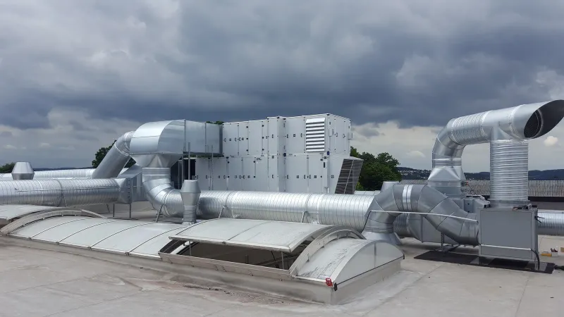 Air handling units on the roof