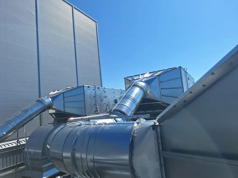 Fan units at the hall