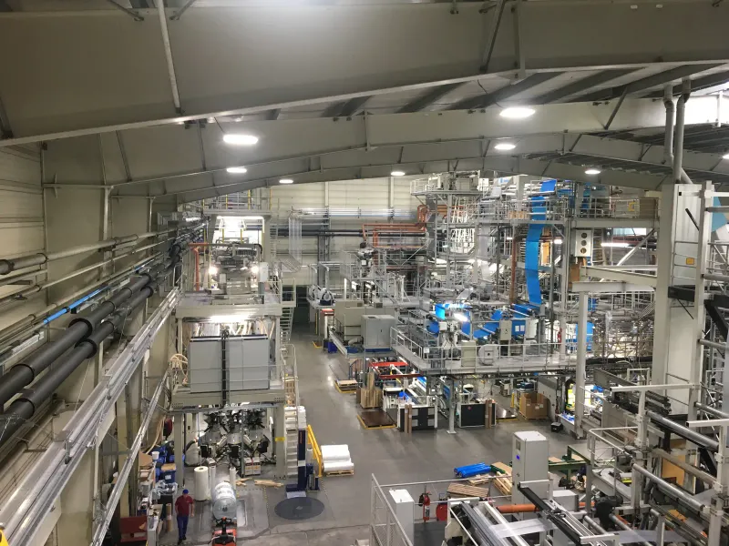 Film production hall from above