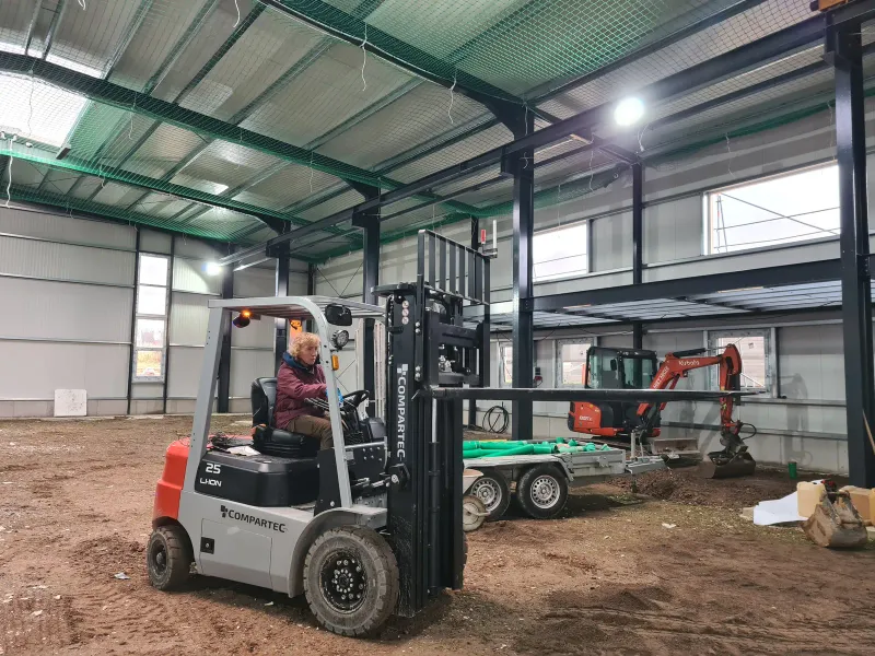 Die Halle im Innenausbau