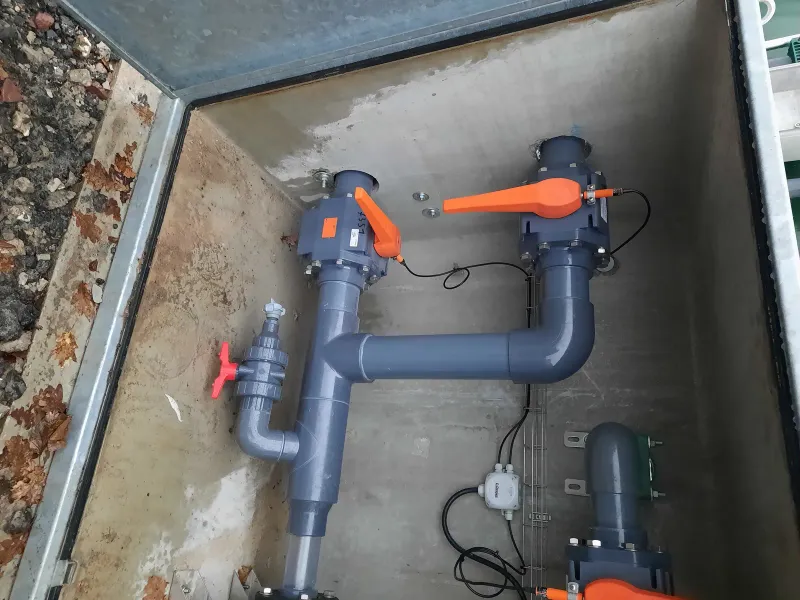 Pumpenschacht mit Stellventilen