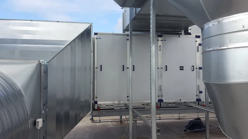 Units and ducts side by side
