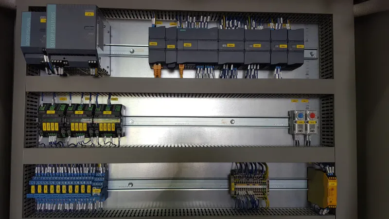 Control cabinet with PLC and drives