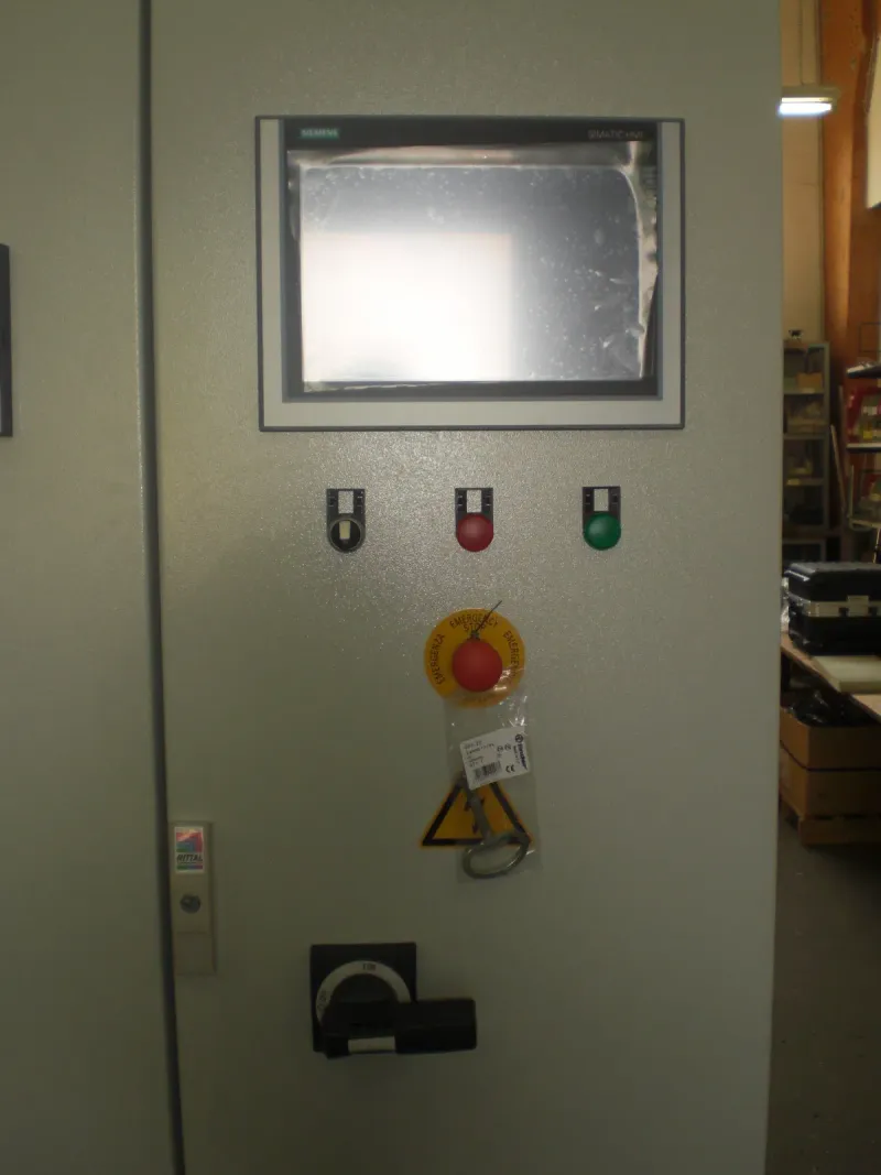 Cabinet door with touch panel