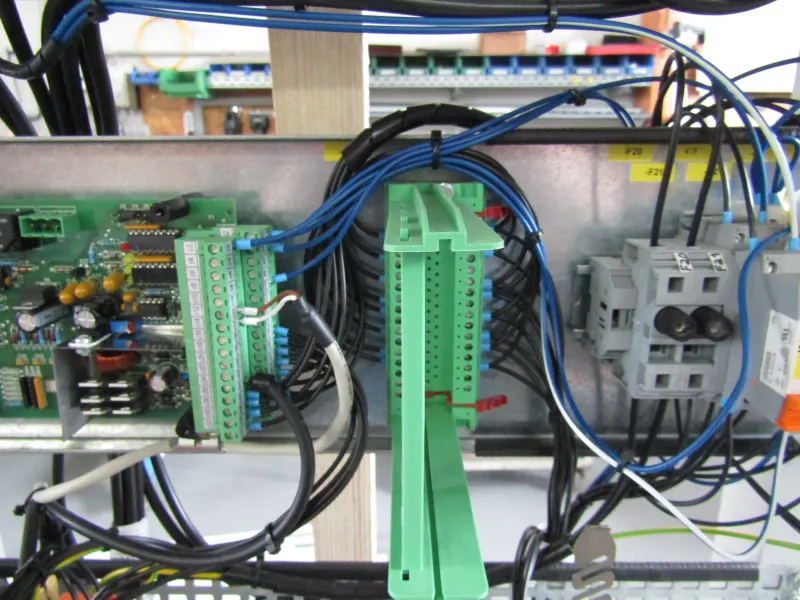 Wired board on the mounting plate