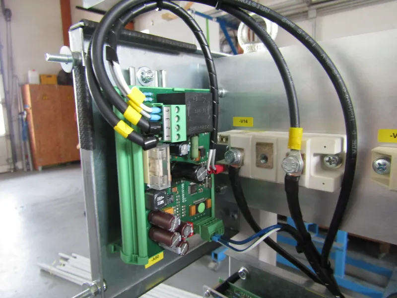 Control board at the power section
