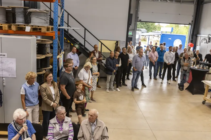 The guests gather for the speeches
