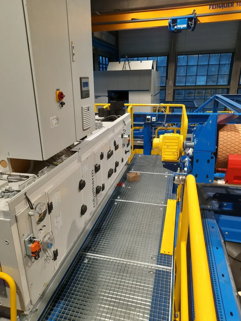 Control cabinet on the platform by the plant